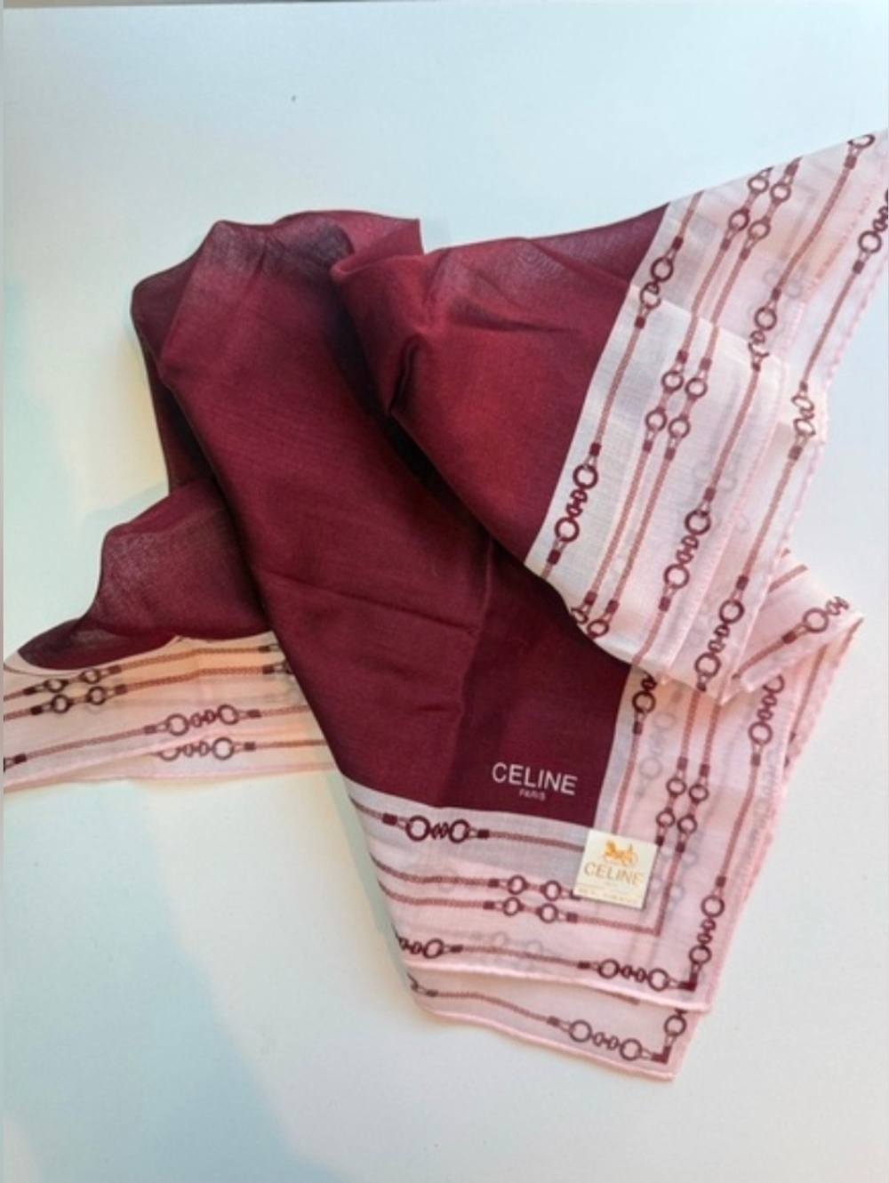 CELINE 'Rope" Silk Scarf - Picture 2 of 2
